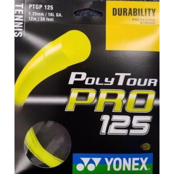 Тенісні струни Yonex Poly Tour Pro 125 Flash Yellow 12m Тенісні струни Yonex Poly Tour Pro 125 Flash Yellow 12m
