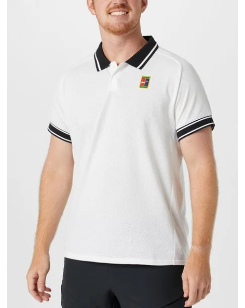 Теннисное поло M NIKE HERITAGE POLO wh