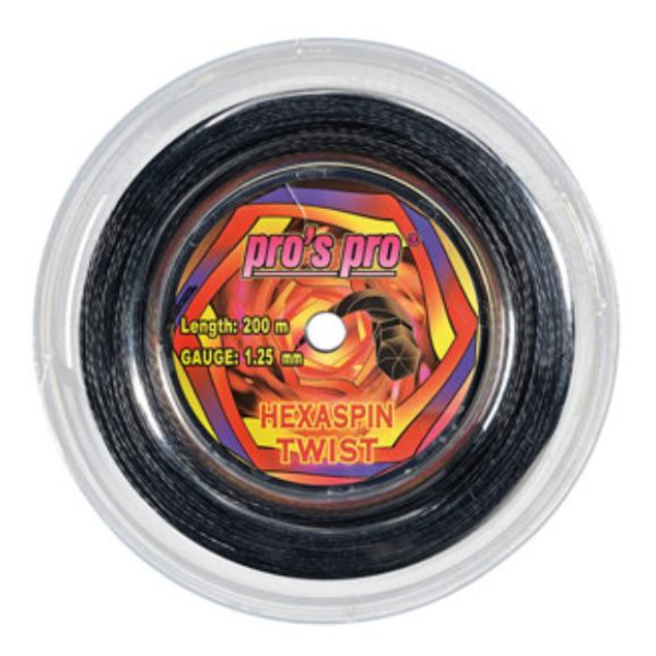 Тенісні струни Pro's Pro Hexaspin Twist 1.25bk (бобіна 200м) Тенісні струни Pro's Pro Hexaspin Twist 1.25bk (бобіна 200м)