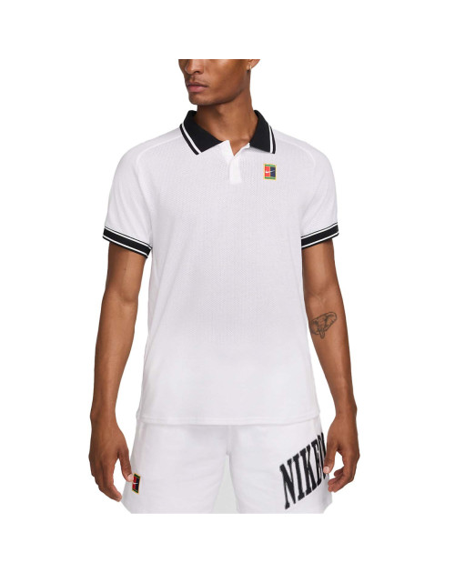 Теннисное поло M NIKE HERITAGE POLO wh