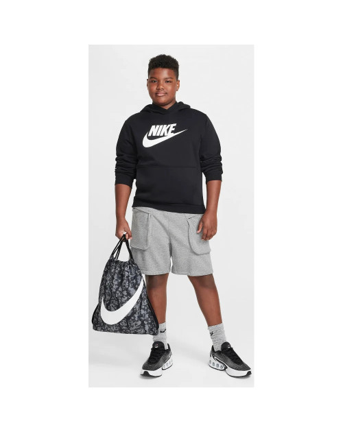 Рюкзак-мешок Nike Y NK DRAWSTRING - CAT AOP FA24 12L черный, серый Дит 35х46 см