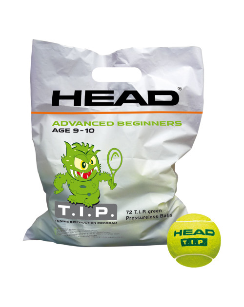 Теннисные мячи HEAD TIPgreen Polybag 72 мяча