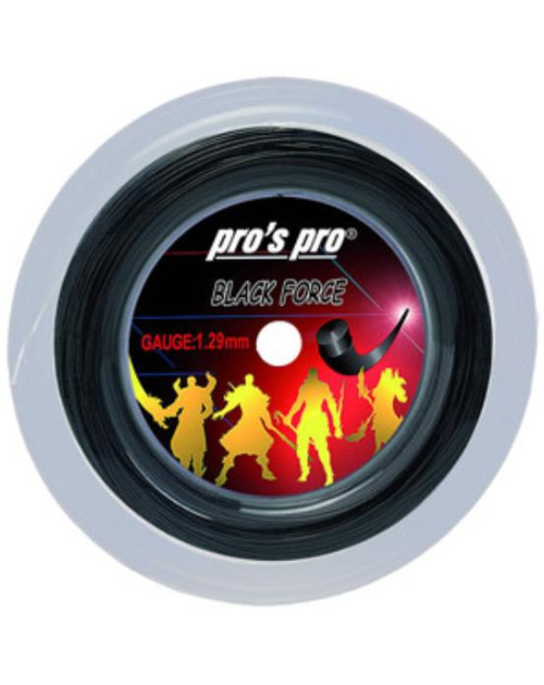 Теннисные струны Pro's Pro Black Force 1.29bk (бобина 200м)