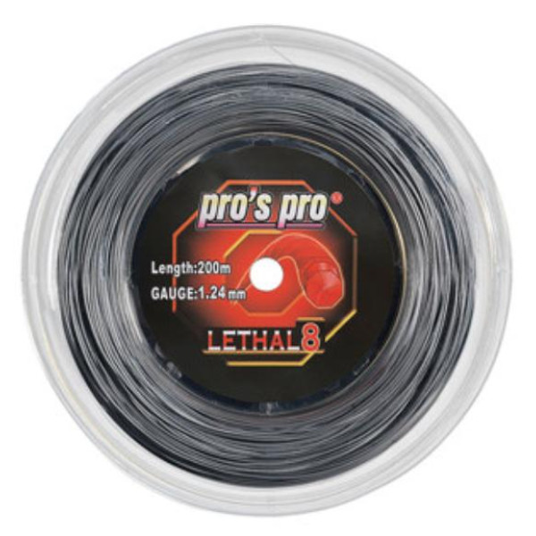 Тенісні струни Pro's Pro Lethal 8 1.24bk (бобіна 200м) Тенісні струни Pro's Pro Lethal 8 1.24bk (бобіна 200м)