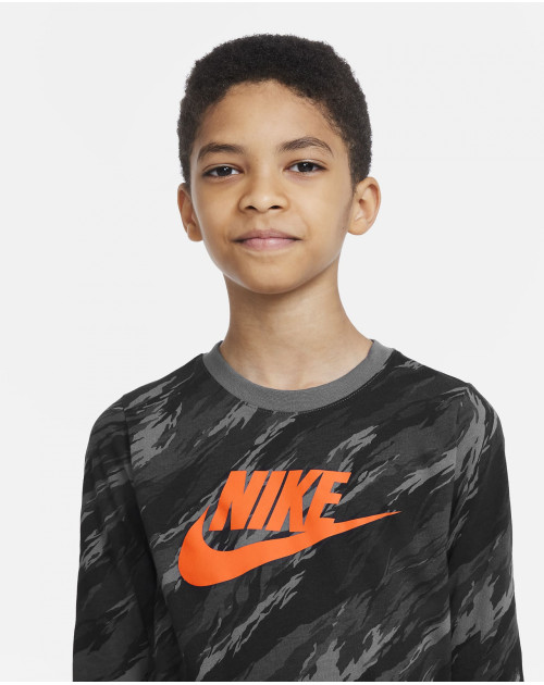 Теннисная толстовка NIKE B NSW LS TEE CAMO AOP FUTURA