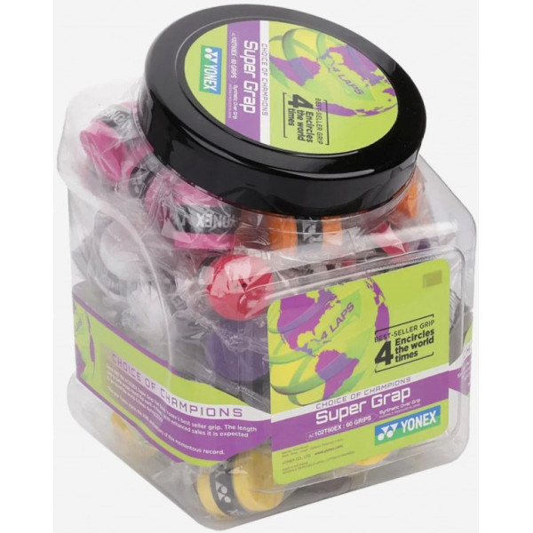 Намотки Yonex AC102-60 Super Grap Overgrip Bucket Pack (60 шт.) (Assort) Намотки Yonex AC102-60 Super Grap Overgrip Bucket Pack (60 шт.) (Assort)