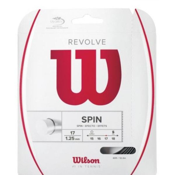 Тенісні струни WILSON REVOLVE SPIN 17BK Тенісні струни WILSON REVOLVE SPIN 17BK
