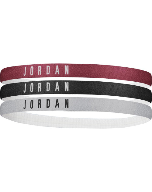 Повязка на голову (налобник) JORDAN HEADBANDS 3 PK GYM RED/BLACK/WOLF GREY OSFM