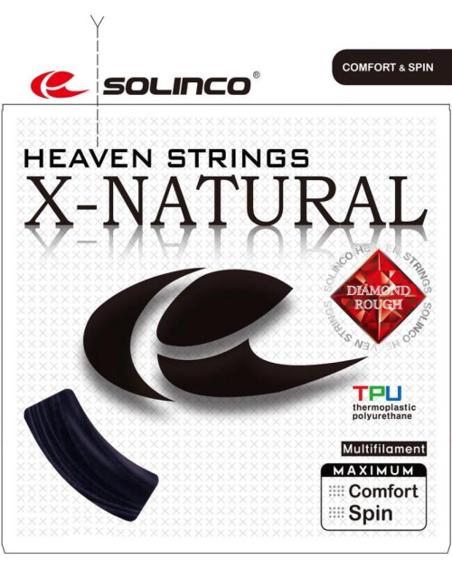 Тенісні струни SOLINCO X-NATURAL DIAMOND ROUGE 12m 1.20 BLACK