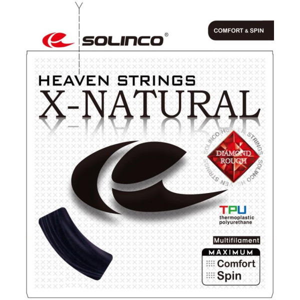 Тенісні струни SOLINCO X-NATURAL DIAMOND ROUGE 12m 1.20 BLACK Тенісні струни SOLINCO X-NATURAL DIAMOND ROUGE 12m 1.20 BLACK