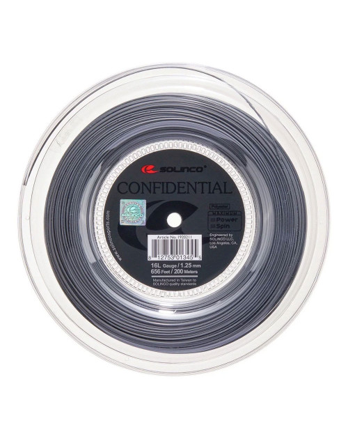 Теннисные струны SOLINCO Confidential 1.25 BLACK (бобина 200м)