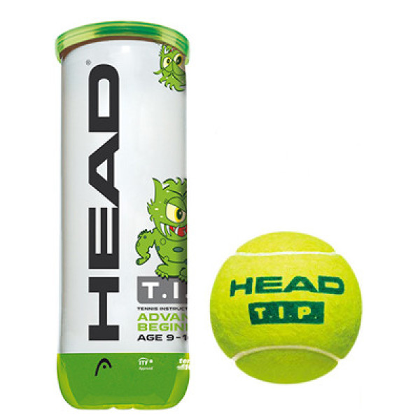 Тенісні м'ячі HEAD TIP green 3B 1 банка Тенісні м'ячі HEAD TIP green 3B 1 банка