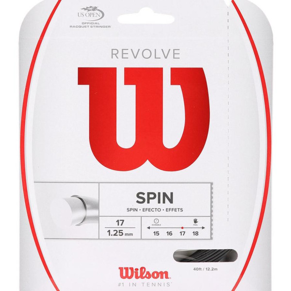 Тенісні струни WILSON REVOLVE 17BLACK Тенісні струни WILSON REVOLVE 17BLACK