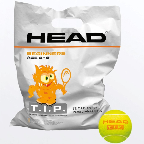 Тенісні м'ячі Head TIP*3 orange 50% 72 м'яча Тенісні м'ячі Head TIP*3 orange 50% 72 м'яча