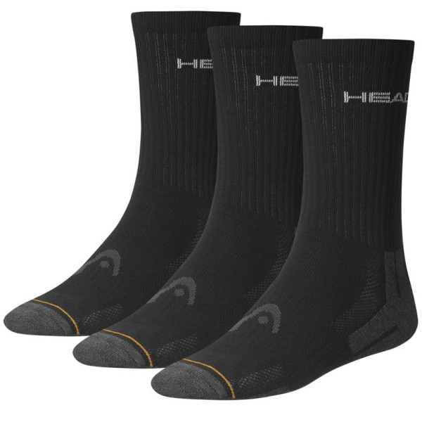 Носки теннисные HEAD 3P PERFORMANCE CREW 200 BK Носки теннисные HEAD 3P PERFORMANCE CREW 200 BK
