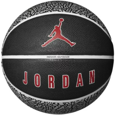 М'яч баскетбольний JORDAN PLAYGROUND 2.0 8P DEFLATED WOLF GREY/BLACK/WHITE/VARSITY RED 07