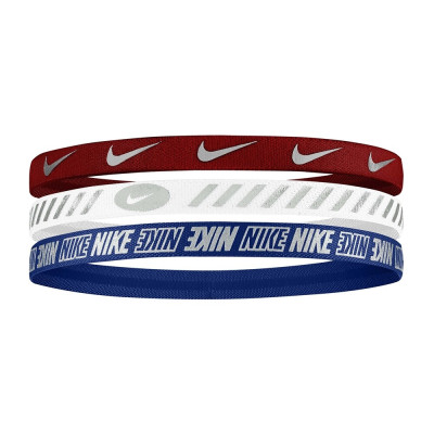 Пов'язка на голову (налобник) NIKE W HEADBANDS 3.0 3 PK METALLIC UNIVERSITY RED/WHITE/GAME ROYAL Пов'язка на голову (налобник) NIKE W HEADBANDS 3.0 3 PK METALLIC UNIVERSITY RED/WHITE/GAME ROYAL