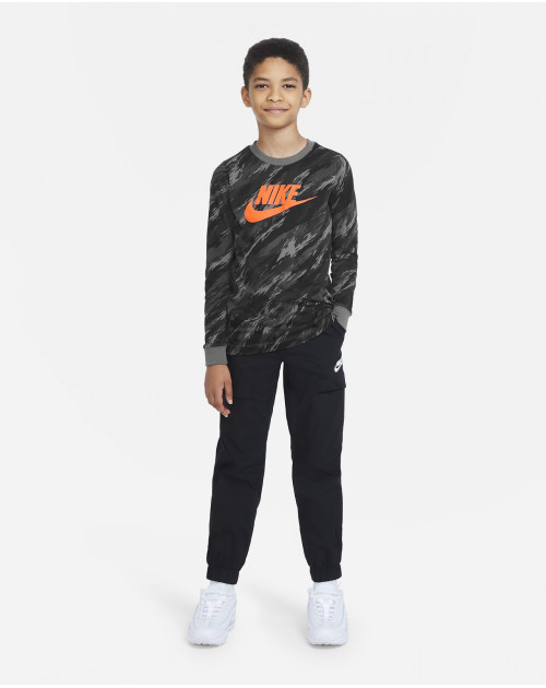 Теннисная толстовка NIKE B NSW LS TEE CAMO AOP FUTURA