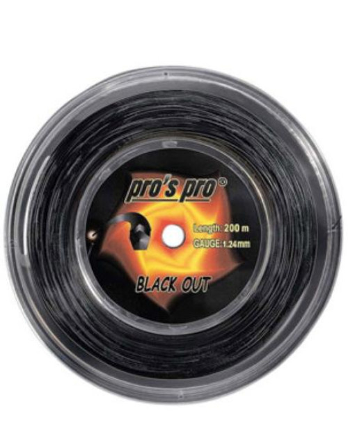 Теннисные струны Pro's Pro Black Out 1.24bk (бобина 200м)