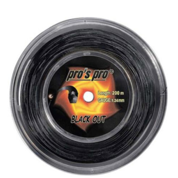 Тенісні струни Pro's Pro Black Out 1.24bk (бобіна 200м) Тенісні струни Pro's Pro Black Out 1.24bk (бобіна 200м)