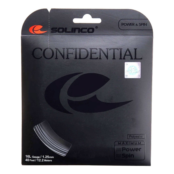 Тенісні струни SOLINCO Confidential 12m 1.25 BK Тенісні струни SOLINCO Confidential 12m 1.25 BK