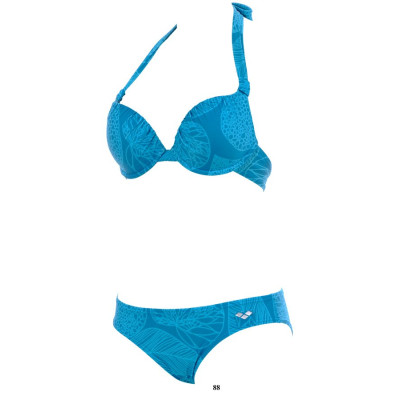 Купальник женский  ARENA W LTONAL LEAVES PLEATS PUSH UP