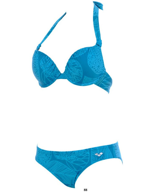 Купальник женский  ARENA W LTONAL LEAVES PLEATS PUSH UP