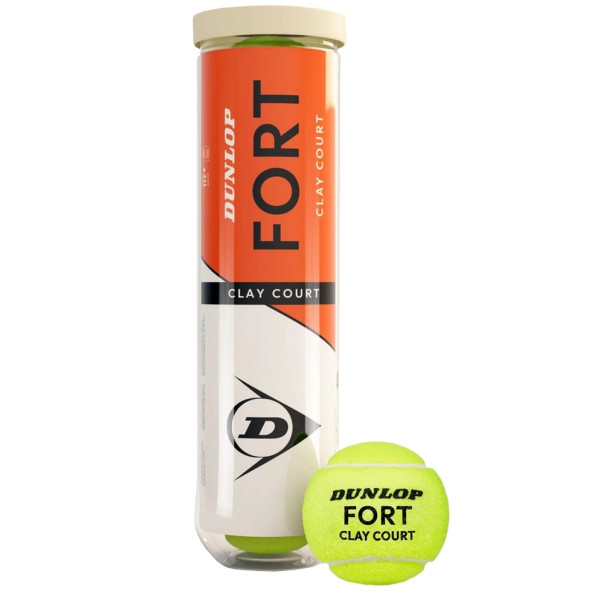 Теннисные мячи Dunlop Fort Clay*4 1 банка Теннисные мячи Dunlop Fort Clay*4 1 банка