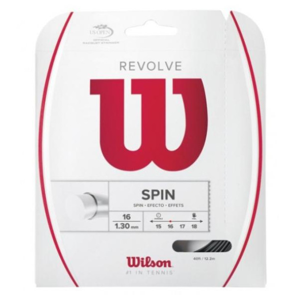 Тенісні струни WILSON REVOLVE SPIN 16BK Тенісні струни WILSON REVOLVE SPIN 16BK