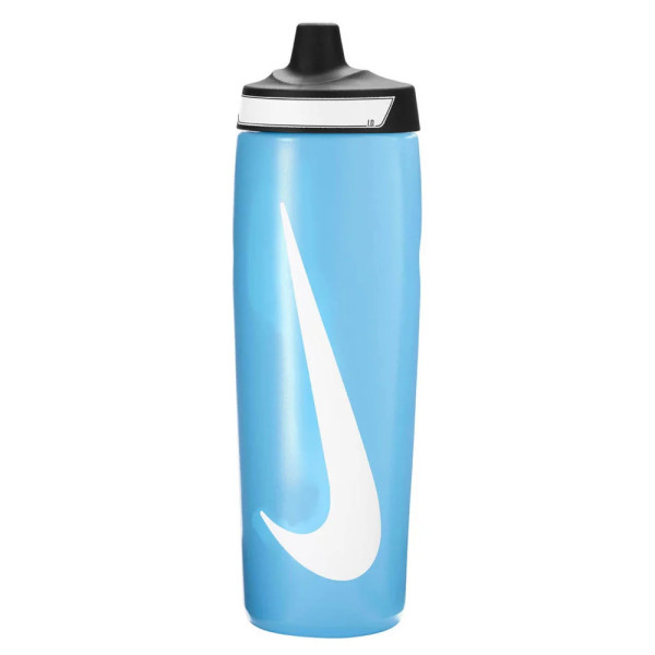 Пляшка Nike REFUEL BOTTLE 24 OZ блакитний, чорний, білий Уні 709 мл Пляшка Nike REFUEL BOTTLE 24 OZ блакитний, чорний, білий Уні 709 мл