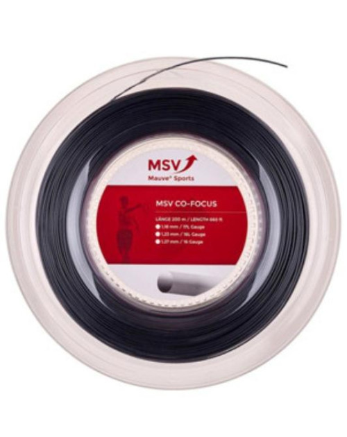 Теннисные струны Msv Co Focus Black (бобина 200m)