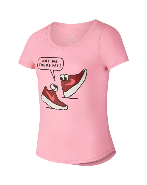 Теннисная футболка NIKE G NSW TEE ARE WE THERE PINK