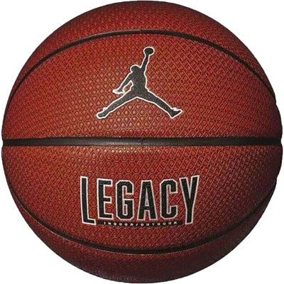 Баскетбольний м'яч JORDAN LEGACY 2.0 8P DEFLATED AMBER/BLACK/METALLIC SILVER/BLACK 07