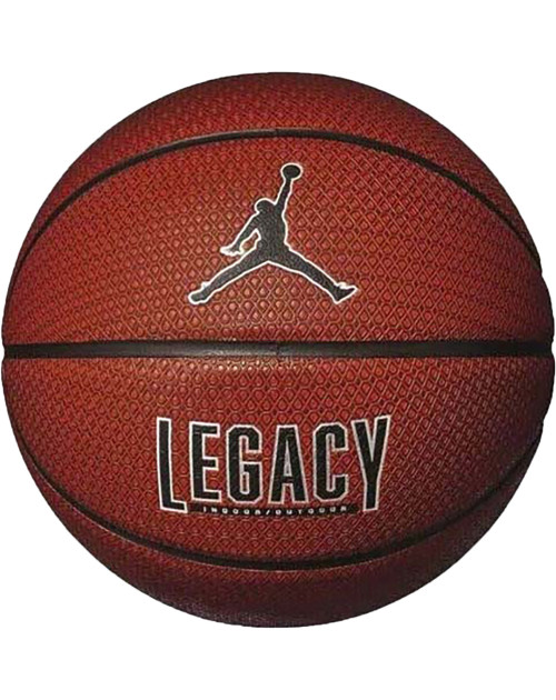 Баскетбольный мяч JORDAN LEGACY 2.0 8P DEFLATED AMBER/BLACK/METALLIC SILVER/BLACK 07