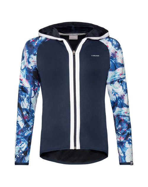 Теннисная толстовка HEAD W ACTION HOODIE FZ DB