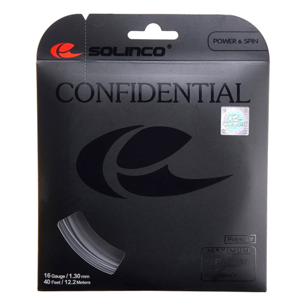 Тенісні струни SOLINCO Confidential 12m 1.3 BK Тенісні струни SOLINCO Confidential 12m 1.3 BK