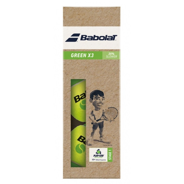 Теннисные мячи Babolat  Green*3 -25% 1 банка