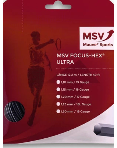 Теннисные струны Msv Focus Hex Ultra bk 12m
