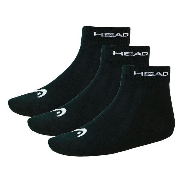 Носки теннисные HEAD 3P Unisex Quarter Socks 200 BK