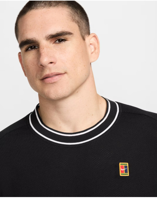 Теннисное поло M NIKE HERITAGE SS TOP BK