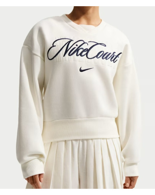 Теннисная толстовка W NIKE CRT CLTN FLC CREW 133