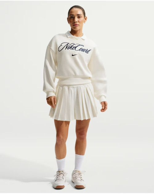 Теннисная толстовка W NIKE CRT CLTN FLC CREW 133