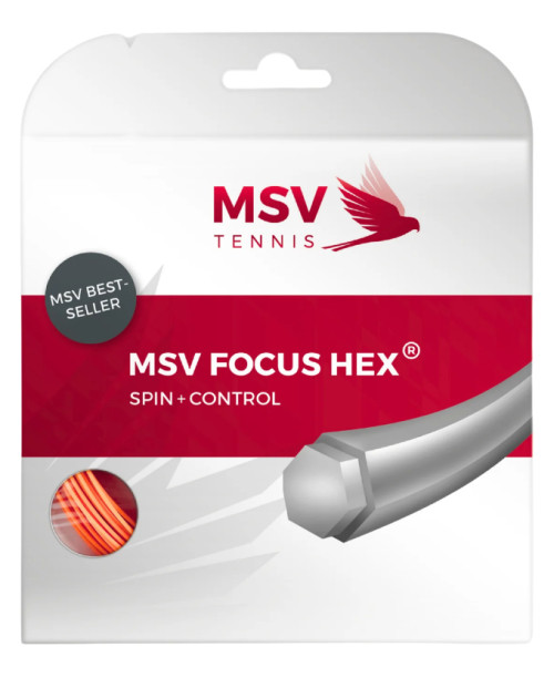 Теннисные струны MSV Focus Hex 12m Neon Orange 1.25