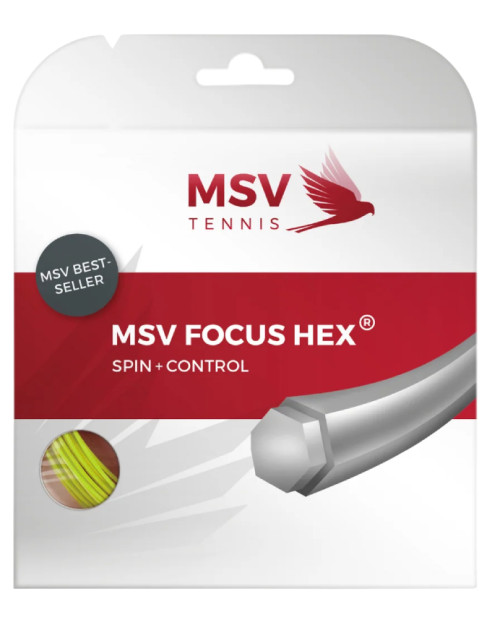Теннисные струны MSV Focus Hex 12m Neon Gelb 1.25