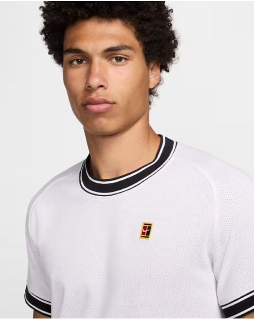 Теннисная футболка NIKE M HERITAGE SS TOP WH