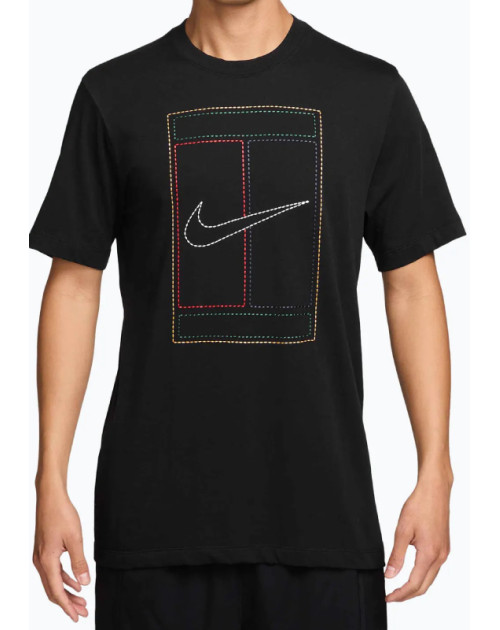 Теннисная футболка NIKE M TEE STD HERITAGE bk