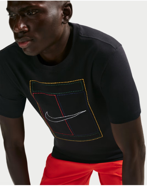 Теннисная футболка NIKE M TEE STD HERITAGE bk