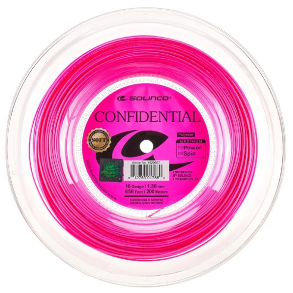 Тенісні струни SOLINCO Confidential Soft 1.30 (бобіна 200м) Тенісні струни SOLINCO Confidential Soft 1.30 (бобіна 200м)