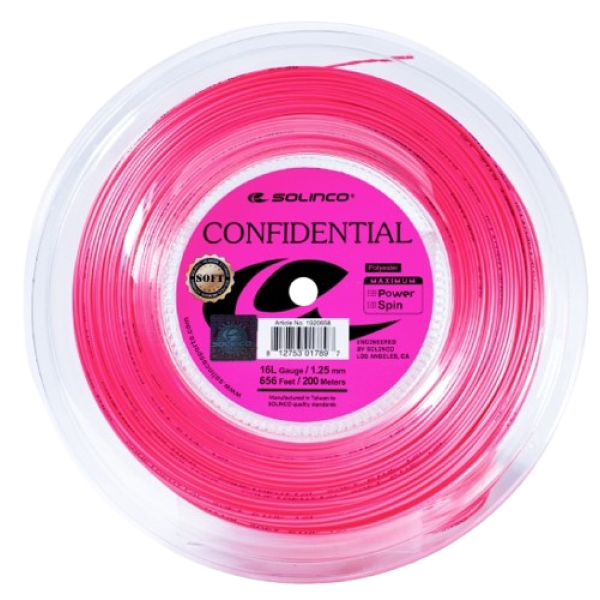 Тенісні струни SOLINCO Confidential Soft 1.25 (бобіна 200м) Тенісні струни SOLINCO Confidential Soft 1.25 (бобіна 200м)