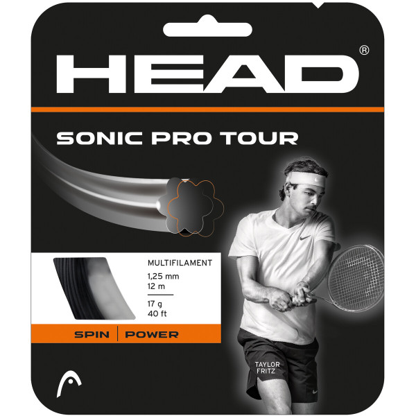 Тенісна струна HEAD Sonic Pro Tour rPET (set) bk 12m Тенісна струна HEAD Sonic Pro Tour rPET (set) bk 12m
